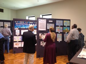 Entries on display from the Barbara Petchenik Children's World Map Competition